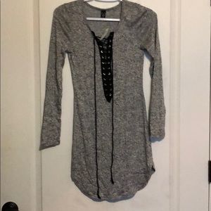 Tie front, mini dress!